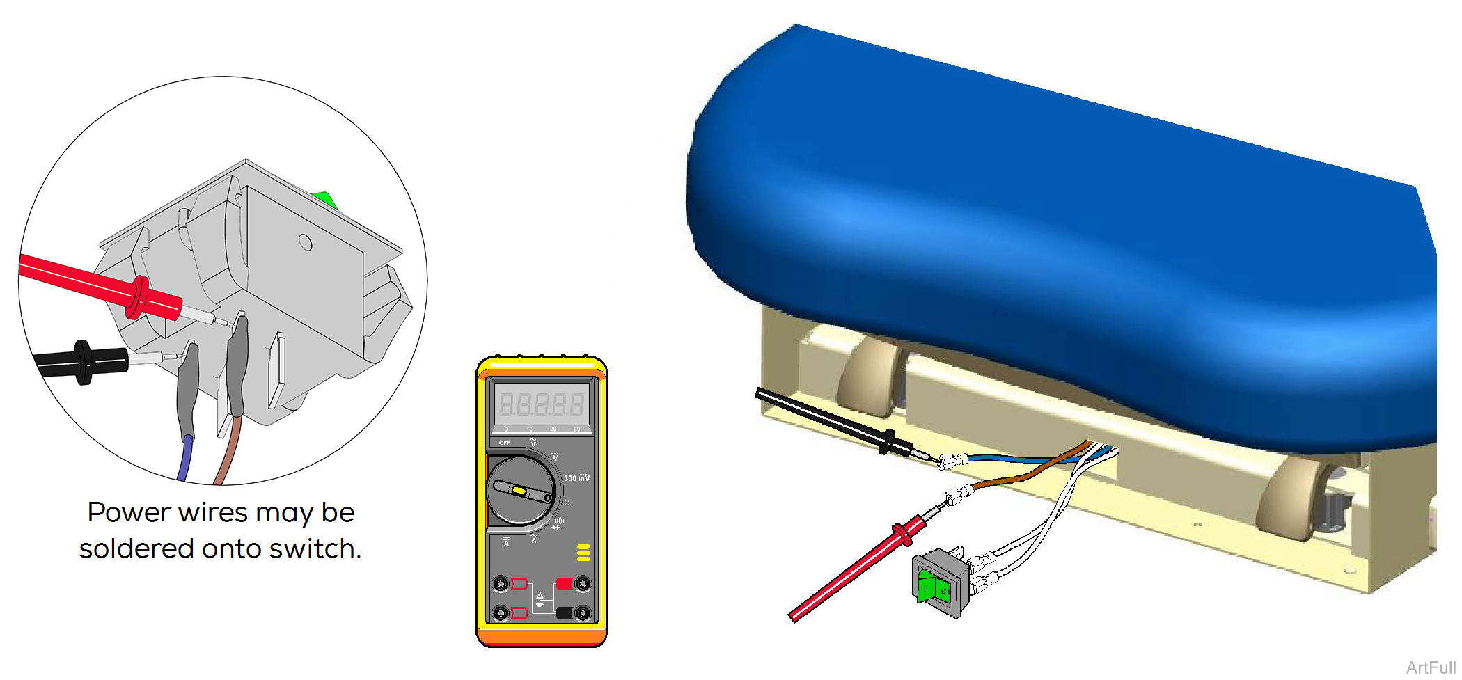 204 and 604 Table Drawer Heater System Supply Voltage Test