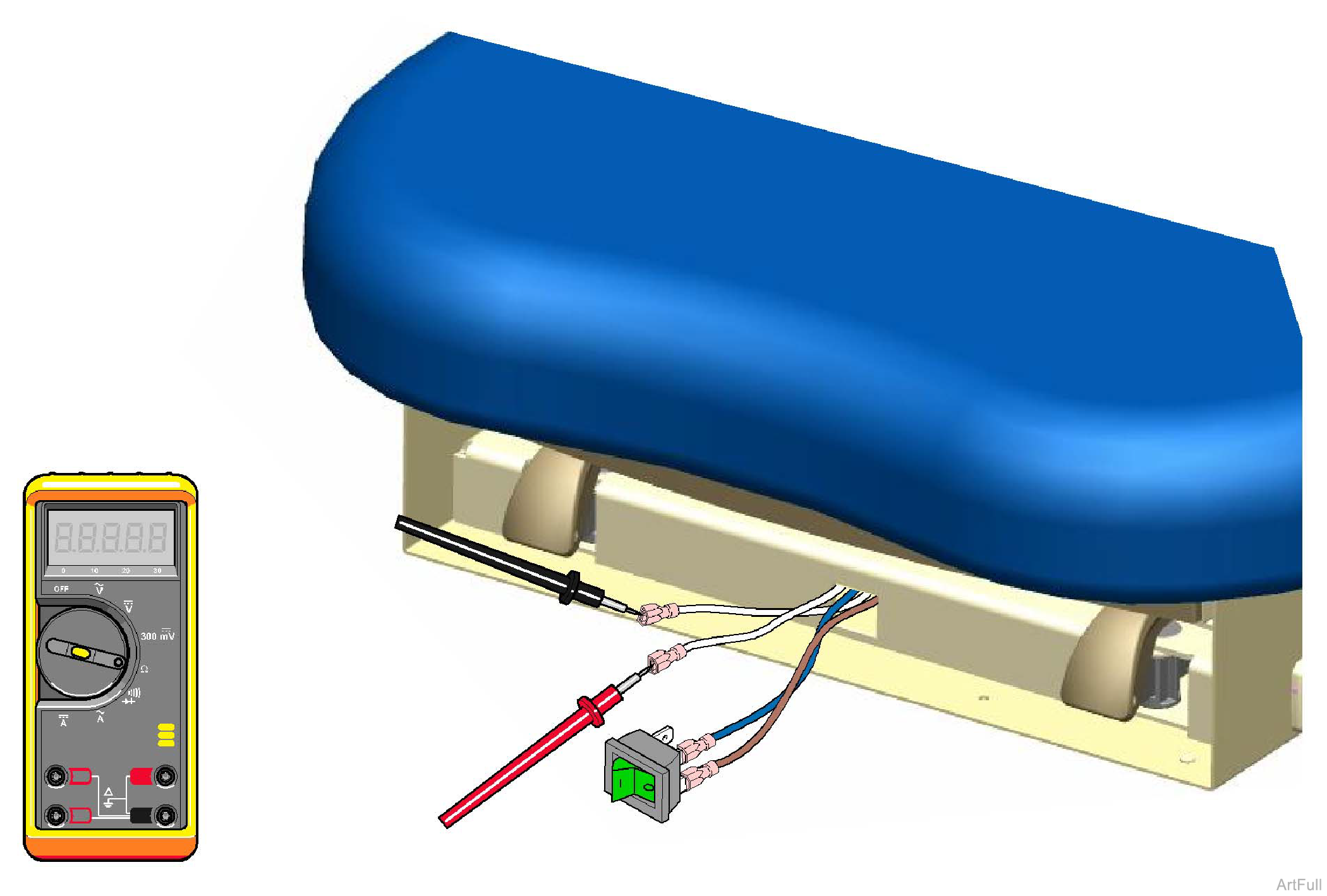 204 and 604 Table Drawer Heater System Heater Switch Replacement