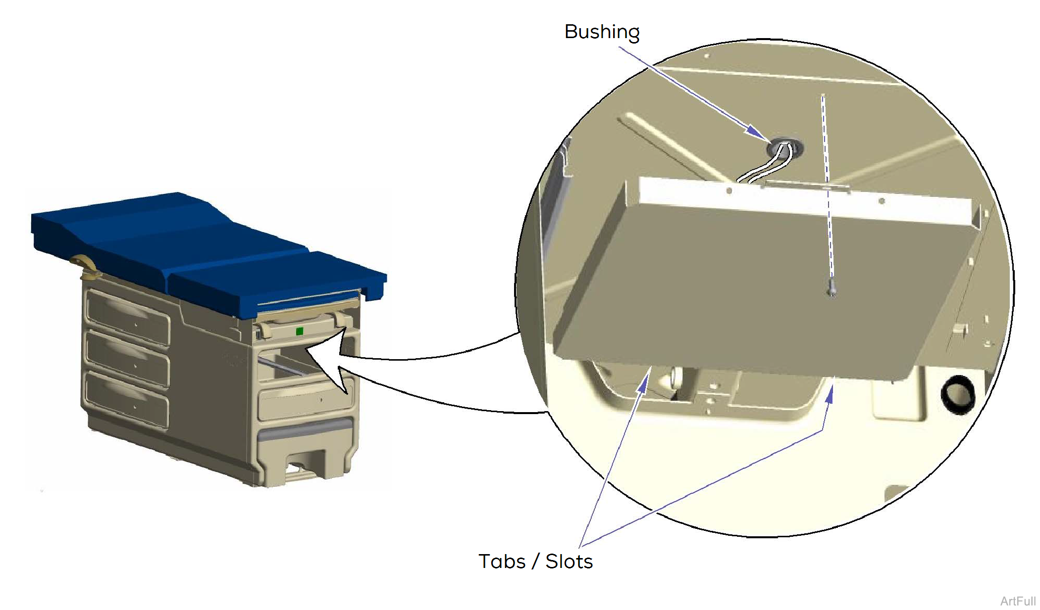 204 and 604 Table Drawer Heater System Heater Plate  Replacement